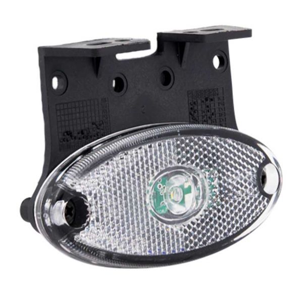 Lampe de position latérale suspension blanche + support d'angle LED