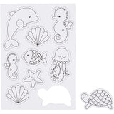 Aimants Creativ company, figures marines, feuille 14,85x21, 1 feuille