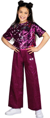 Déguisement K3 rose, 9-11 ans