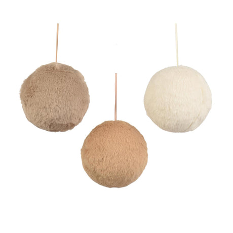 Decoris kerstbal imitatiebont ø8cm 3 assorti