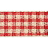 Creativ Company Checkered Ribbon Antique Red White, 25m