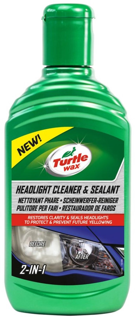Mastic nettoyant pour phares Turtle Wax – restaure les phares ternes – améliore le rendement lumineux – protège contre le jaunissement – 300 ml