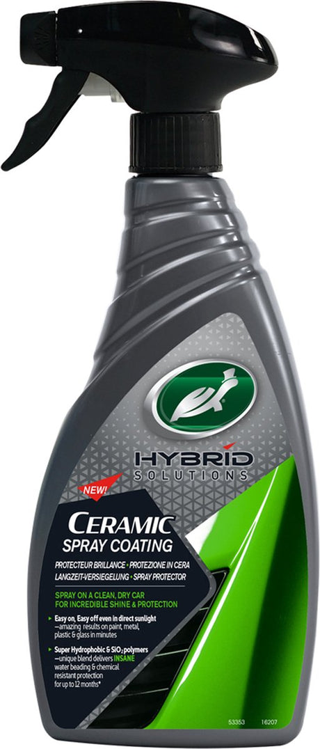 Revêtement de cire céramique Turtle Wax HS - offre une protection hydrofuge et céramique - garde les surfaces propres plus longtemps - 500 ml