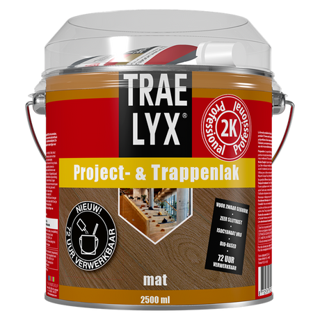 Trae-lyx 1074360 - tl prjct- trappenlak mat 2,5l | 1 stuks