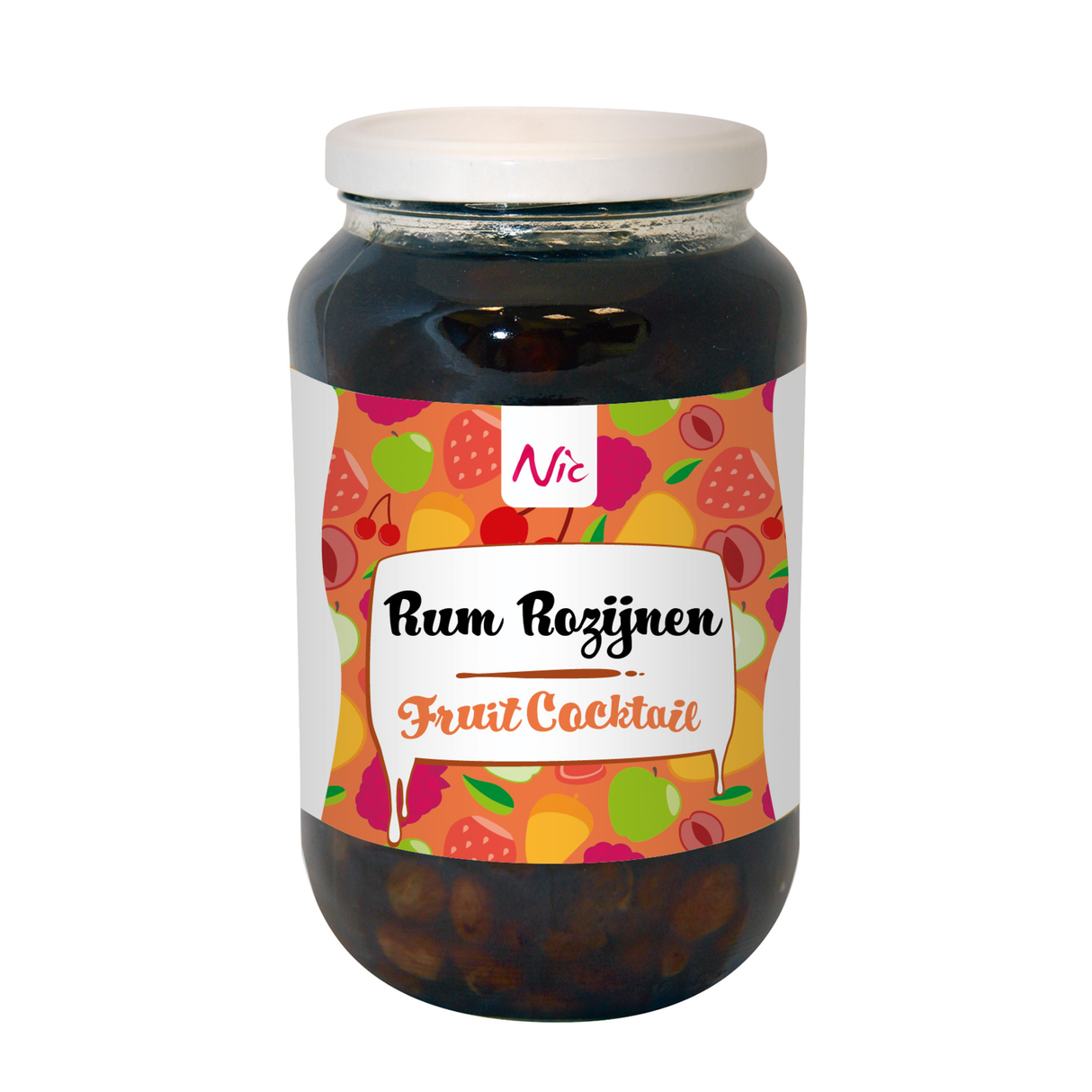 Nic rhum-rozijnen op dikke siroop pot (1,15kg)