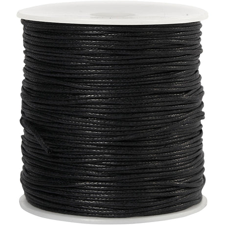 Cordon en coton Creativ company, épaisseur 1 mm, noir, 100 m 1 boîte