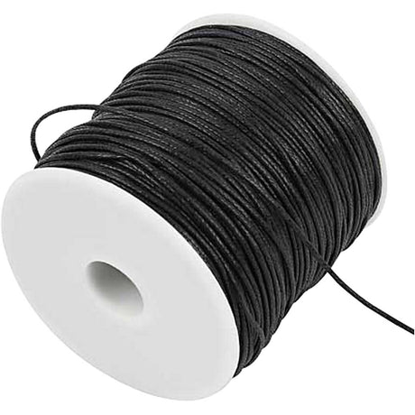Cordon en coton Creativ company, épaisseur 1 mm, noir, 100 m 1 boîte