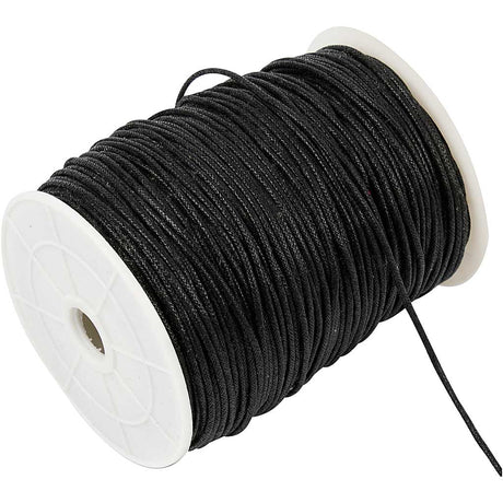 Cordon en coton Creativ company, épaisseur 2 mm, noir, 100 m 1 boîte