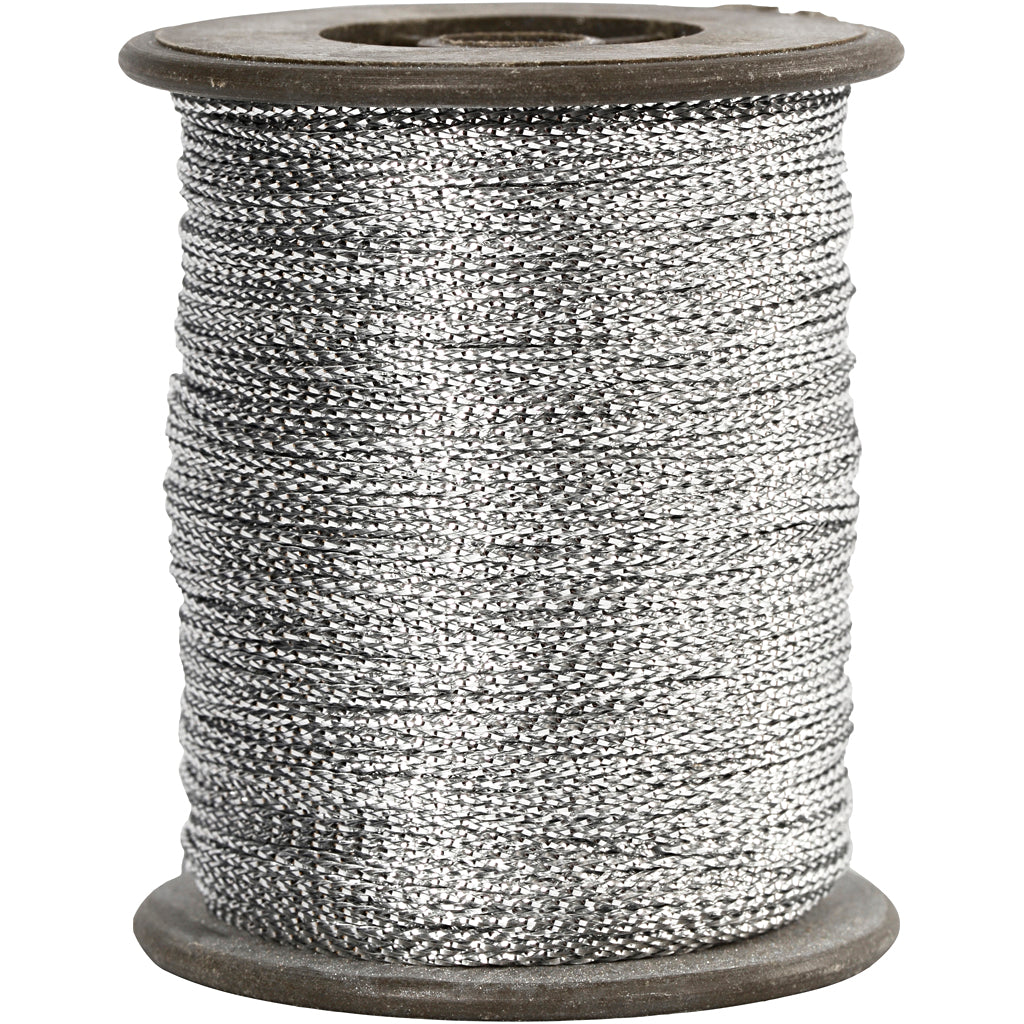Cordon Creativ company, épaisseur 0,5 mm, argent, 100 m 1 rouleau