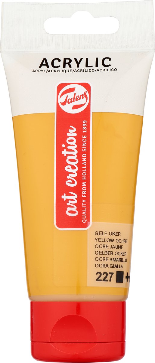 Talens art création peinture acrylique tube 75ml ocre jaune 227