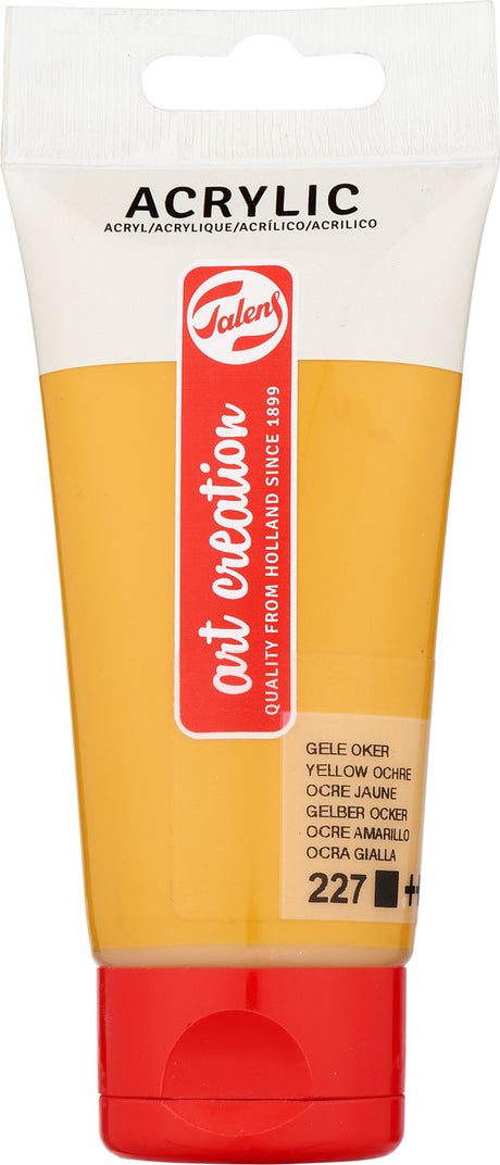 Talens art création peinture acrylique tube 75ml ocre jaune 227