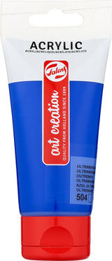 Peinture acrylique Talens art création tube de 75 ml, outremer (504)
