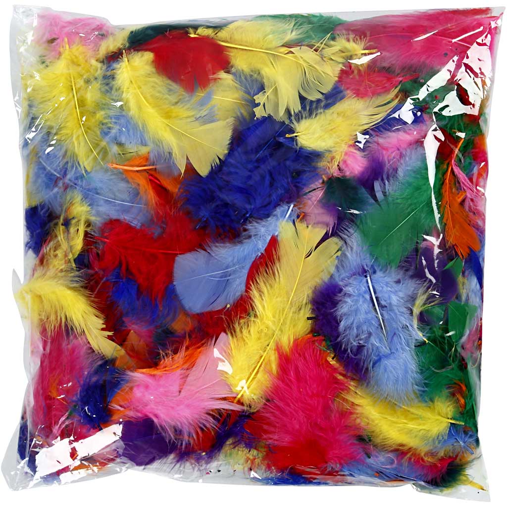 Plumes d'entreprise Creativ de différentes couleurs 7-8cm, 50gr