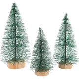 Creativ Company Trees de Noël divers avec debout en bois, 3e.