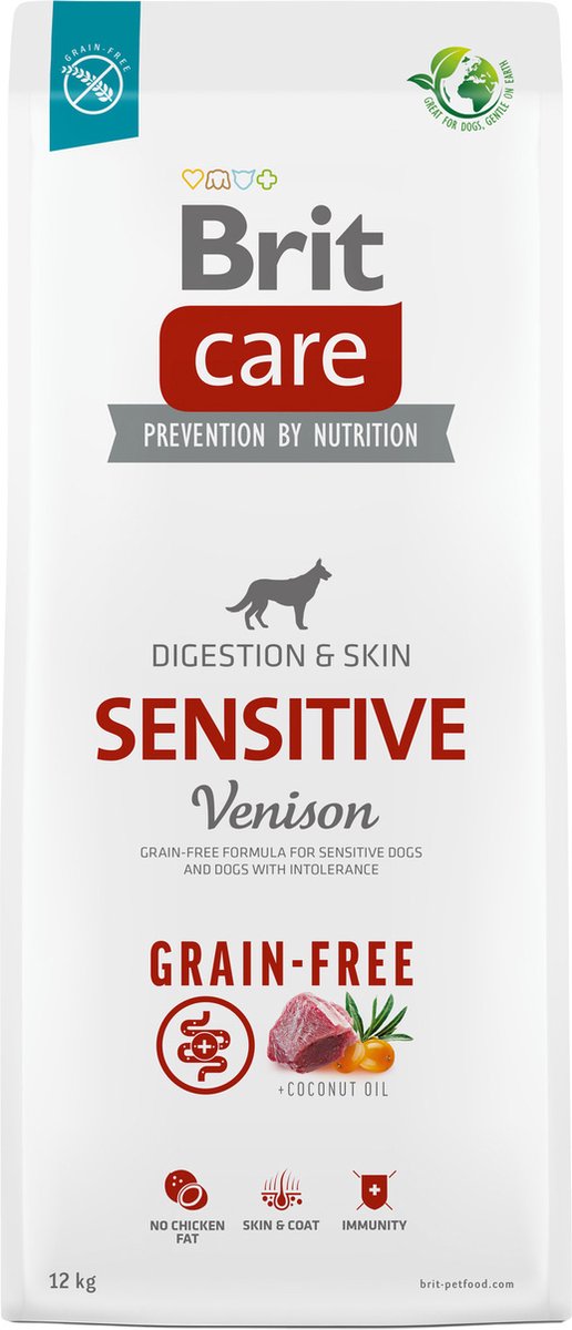Brit care peau de cerf digestion sensible sans céréales - nourriture pour chien - 3 kg