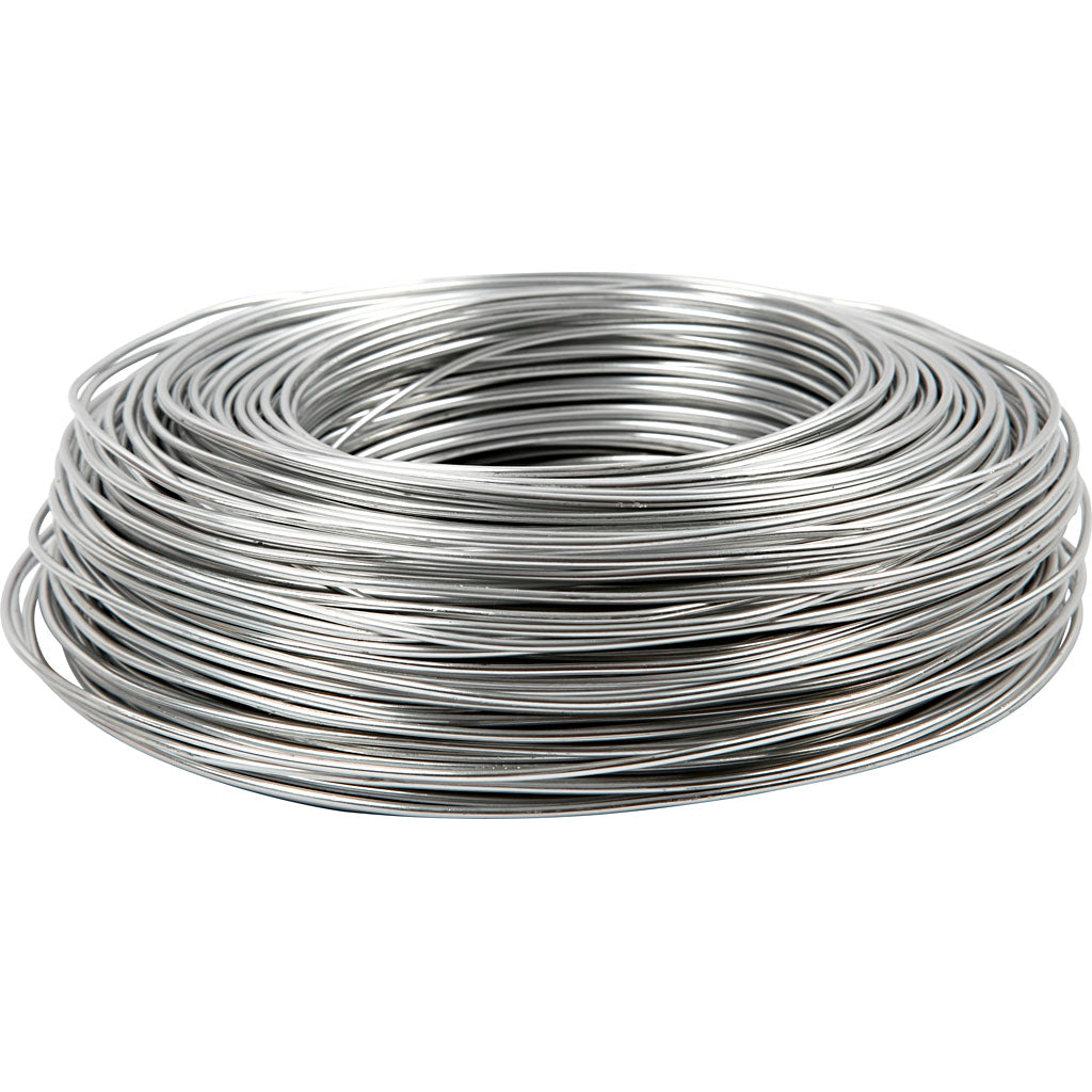 Creativ company fil alu, rond, épaisseur 2 mm, argent, 100 m 1 rouleau