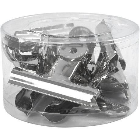 Pince métallique Creativ company, l: 7,5 cm, argent, 6 pièces 1 boîte