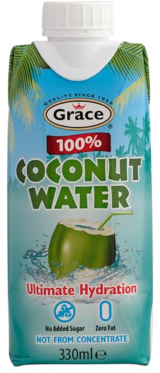 Eau de coco 100 % Grace - 8 x 330 ml - pack économique