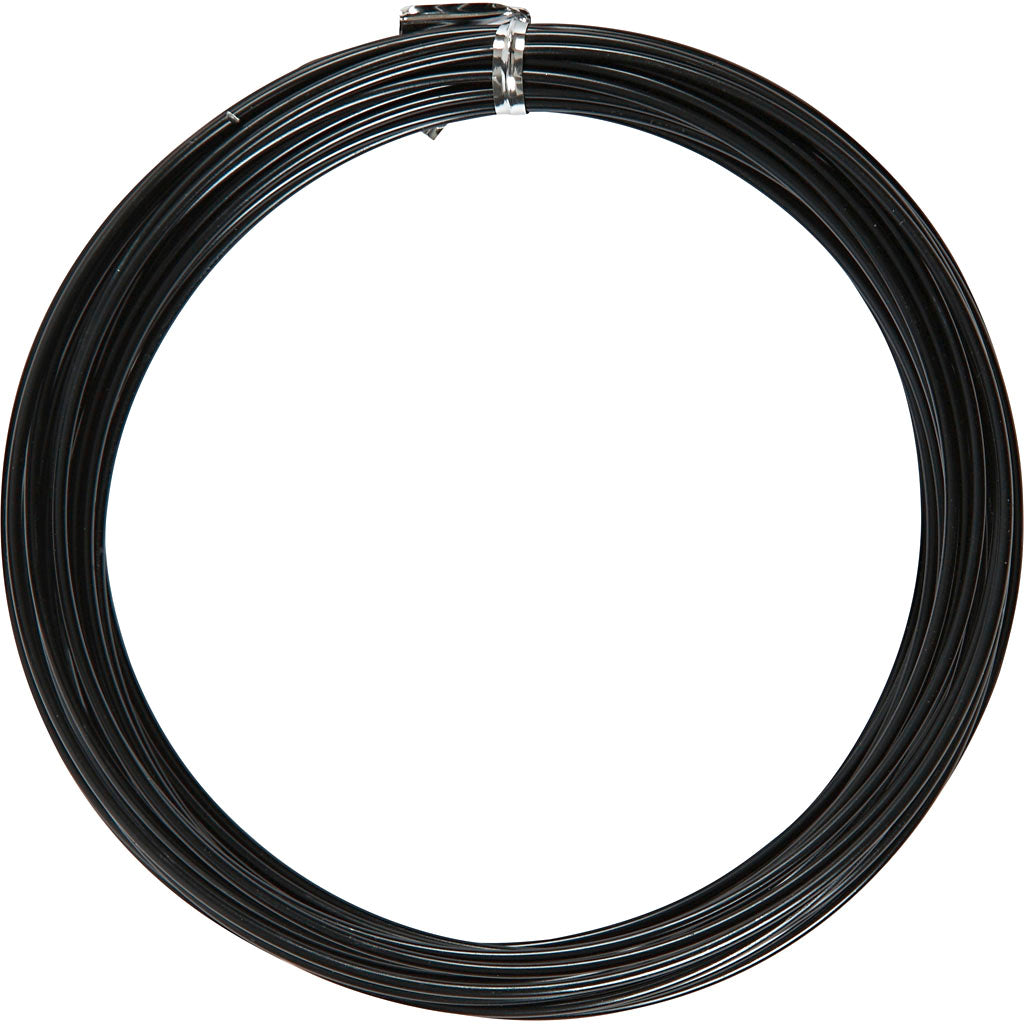 Société créative https : www.ccobby.nl alu-wire-round-thickness-2-mm-black-10-m-1-roll