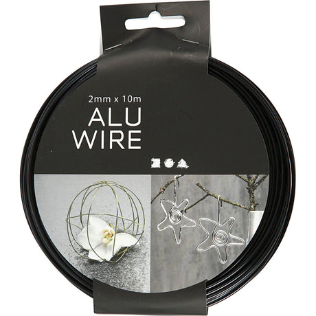 Creativ company fil d'aluminium souple noir 2mm, 10 mètres