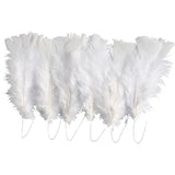 Plumes Creativ company, l: 11-17 cm, blanches, 18 boules 1 boîte