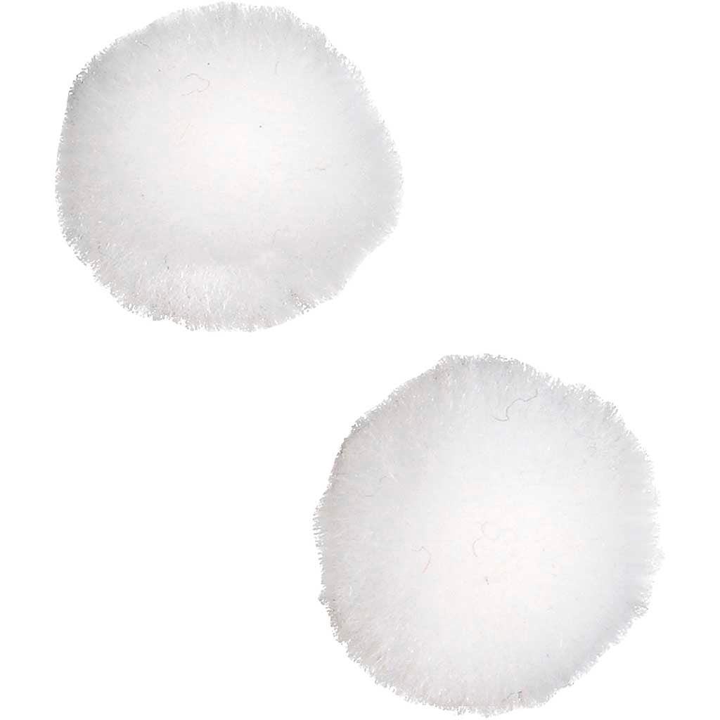 Pompons Creativ company, d 20 mm, blanc, 100 pièces 1 boîte