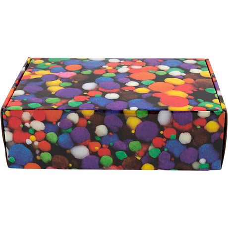 Pompons de l'entreprise Creativ, d 5-40 mm, env. 720 pièces, différentes couleurs, 200 g 1 boîte