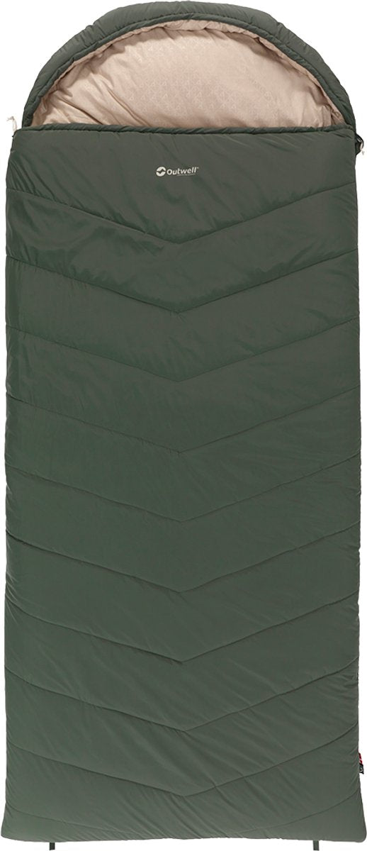 Outwell caldera lux xl couverture de sac de couchage vert modèle +8 c 220 x 100 cm