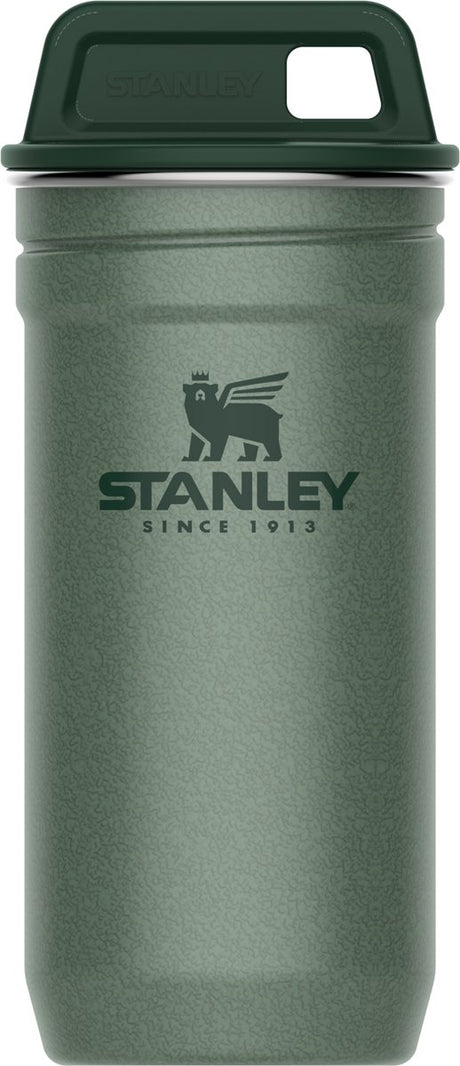 Ensemble de verres à shot emboîtables Stanley Adventure 0,59 ml - Verres à shot sans BPA - Verres à shot en acier inoxydable - Facile à empiler et à ranger - Passe au lave-vaisselle - Vert martelé