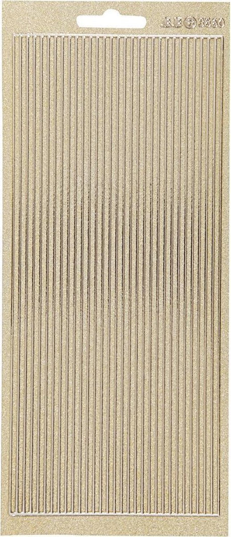 Creativ company autocollants, bordures, feuille 10x23 cm, or, 1 feuille