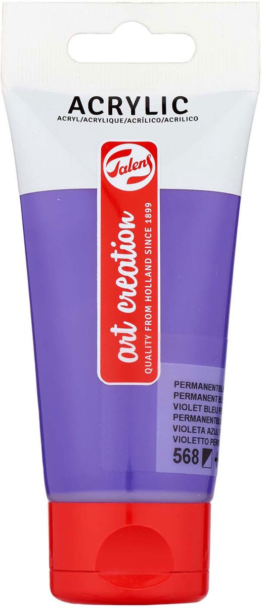 Talens art création peinture acrylique tube 75ml permanent bleu violet