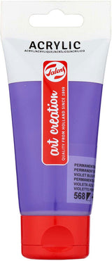Talens art création peinture acrylique tube 75ml permanent bleu violet