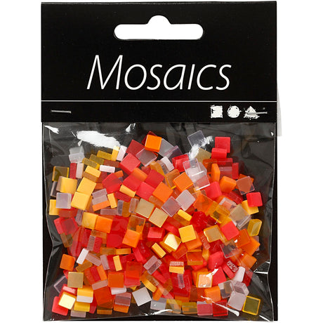 Creativ Company Mini Mosaic Red Orange 5x5 mm, 25 grammes