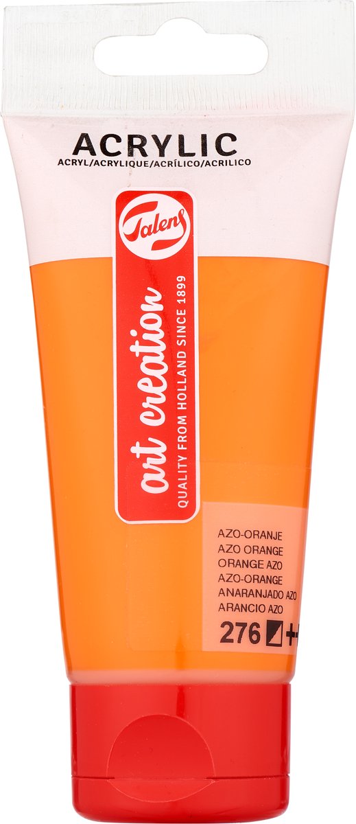 Talens art création peinture acrylique tube 75ml azo-orange 276