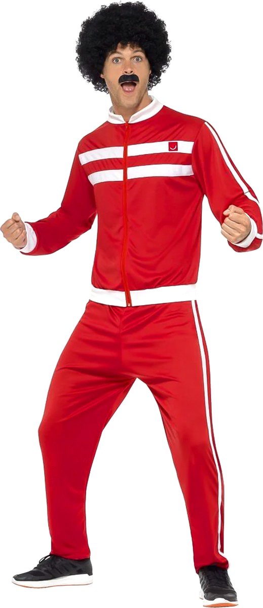 Smiffys survêtement rétro homme rouge - taille m