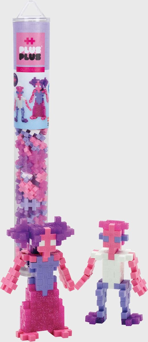 Jeu de construction Plus-Plus Tube Glitter 100 pièces - 4244 - jouets de construction - jouets de construction - ensemble avec blocs de construction - à partir de 5 ans