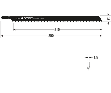 Lame de scie sauteuse Rotec dc355 (2pcs)
