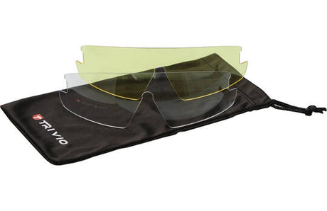 Trivio - lunettes de cyclisme hadley rouge blanc avec 2 verres supplémentaires