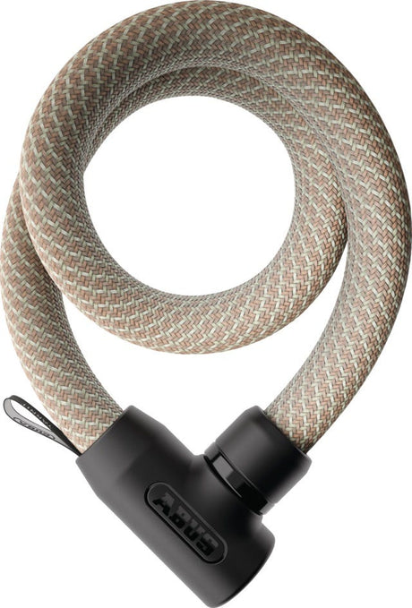 Antivol à chaîne textile Abus pour vélo - Yarit™ 4004k - niveau de sécurité 7 - beige - 110 cm - convient aux vélos électriques et aux vélos de ville - léger - seulement 0,88 kg