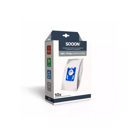 Sac aspirateur Sqoon Philips sac standard 3-D boîte de 10 pièces