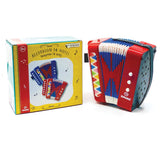 Accordion rood 7 toetsen (14 noten). 5+