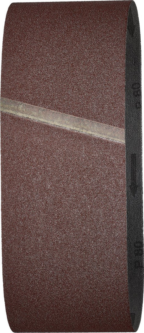 Wolfcraft - bandes abrasives pour ponceuse à bande - grain 80 - 6 pièces - 76 x 457 mm - rouleaux de papier de verre - rouleaux abrasifs - bande abrasive - 3113000