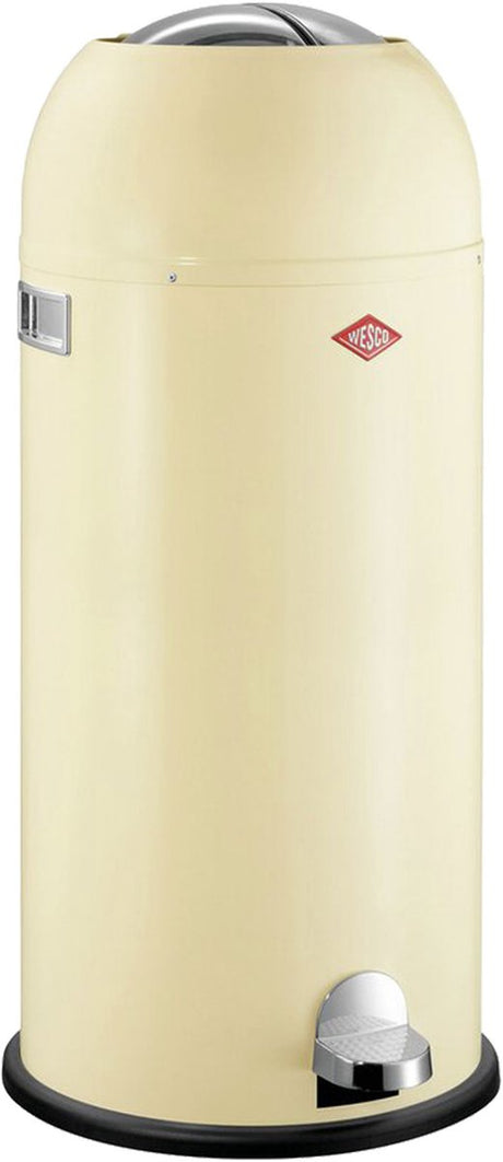 Wesco kickmaster maxi poubelle | poubelle à pédale | 40 litres | métal - amande | poubelle - fabriquée en Allemagne