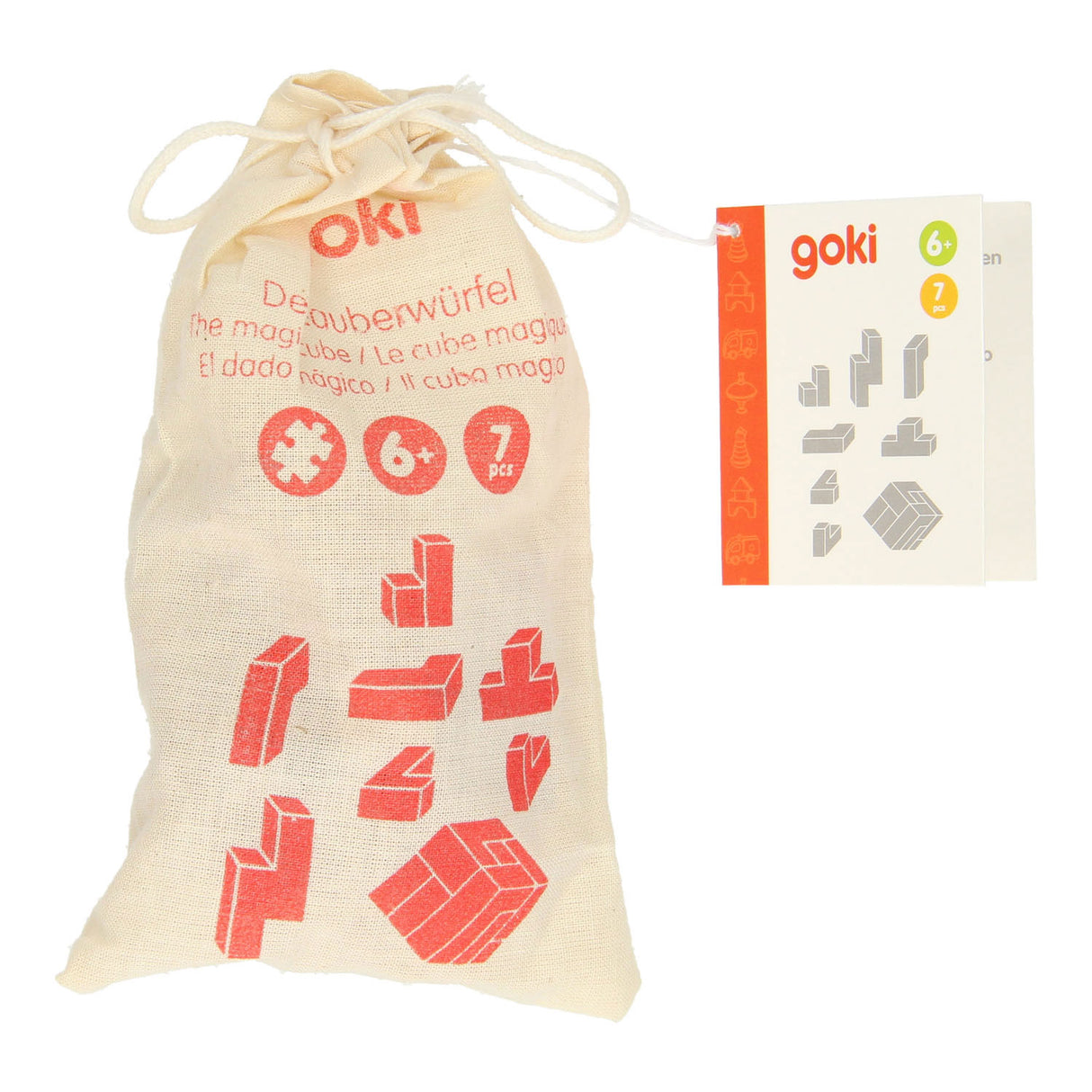 Goki Puzzle Cube en sac de rangement