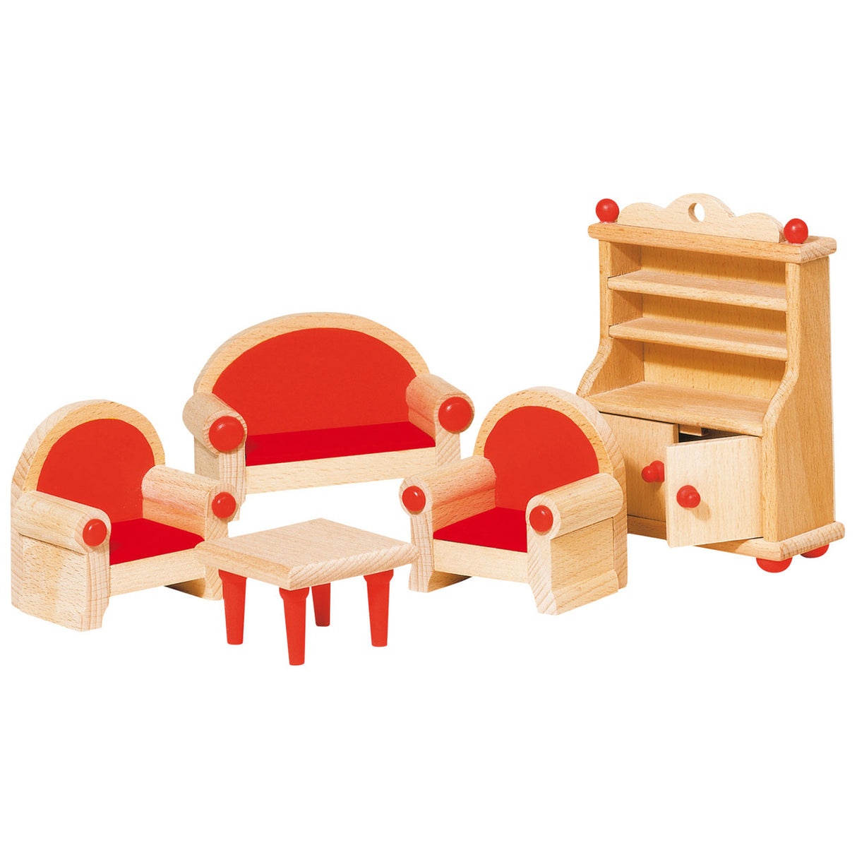 Goki Dollhouse Furniture Living Room, 5dlg.