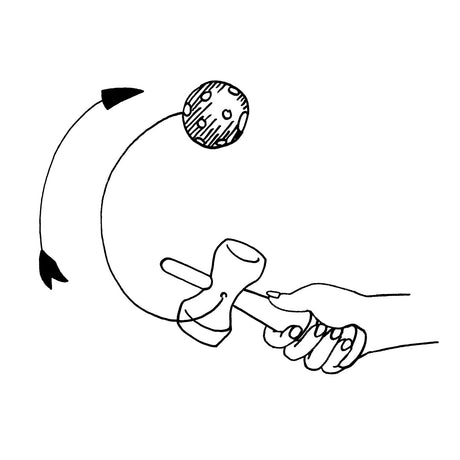 Goki kendama rouge. 17 cm. 4+