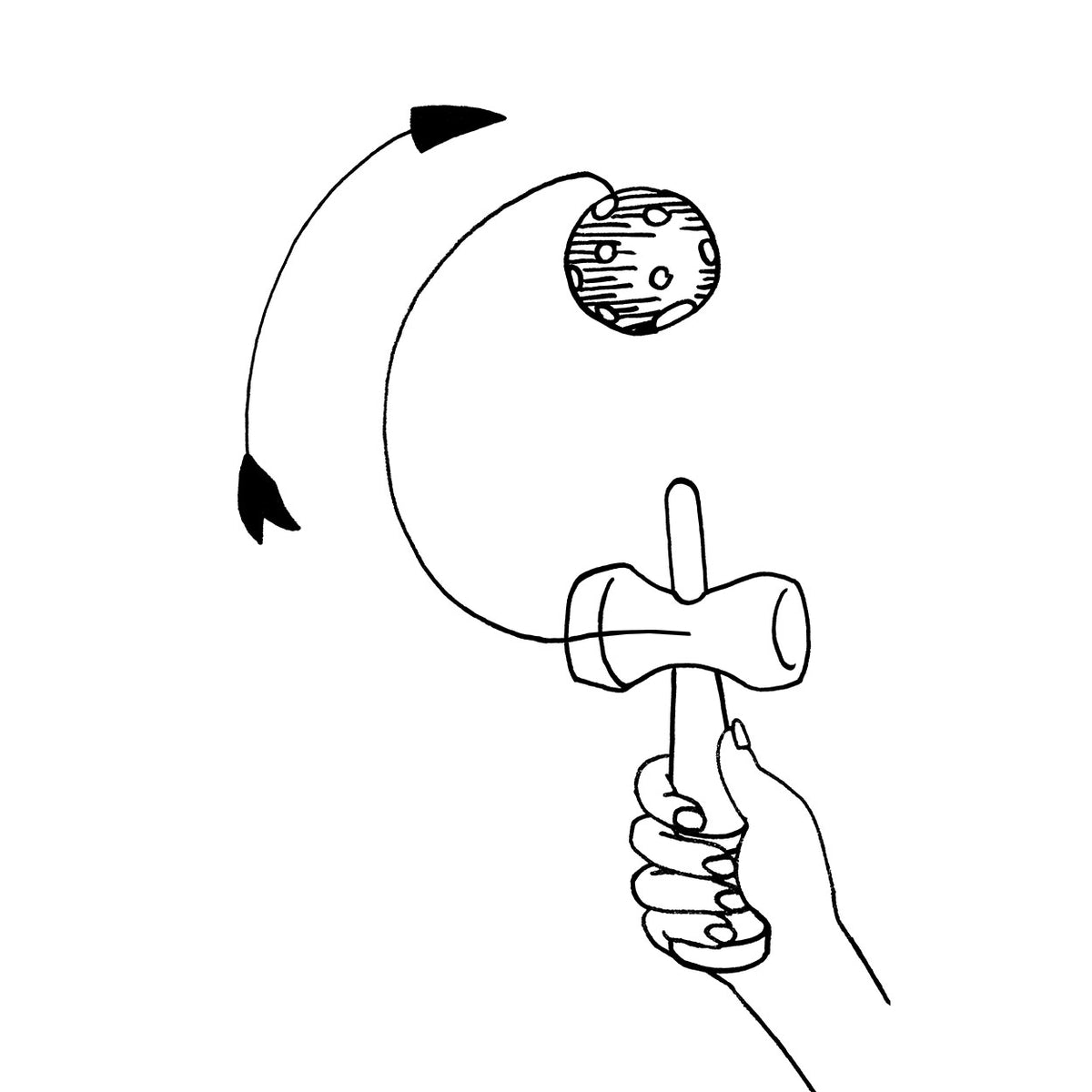Goki kendama rouge. 17 cm. 4+