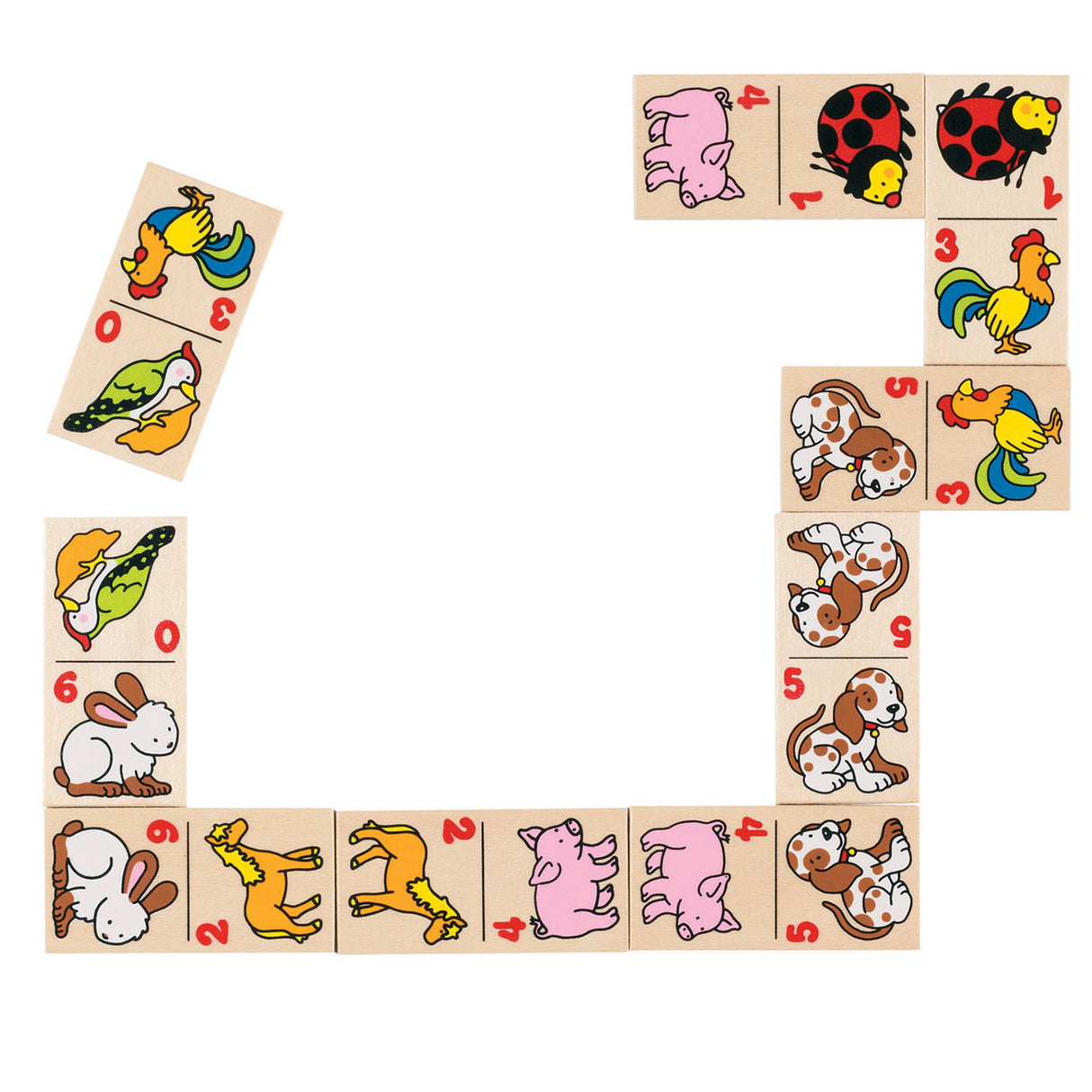 Goki Domino Dieren, 28 pierres