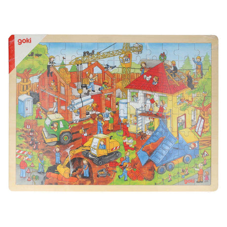 Puzzle Goki, chantier de construction. 96 pièces. 3+
