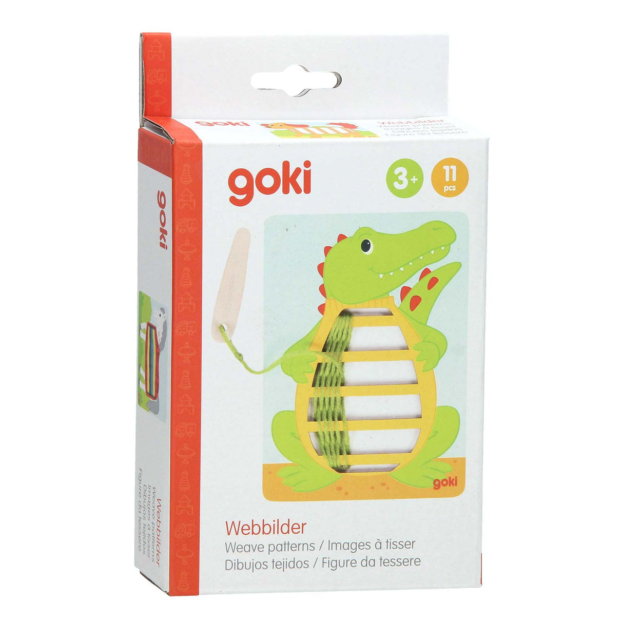 Puzzles de tissage en bois Goki, 3 pcs.